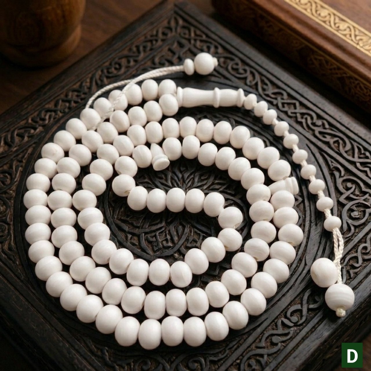 camel bone tasbeeh 100 beads round plane without cut