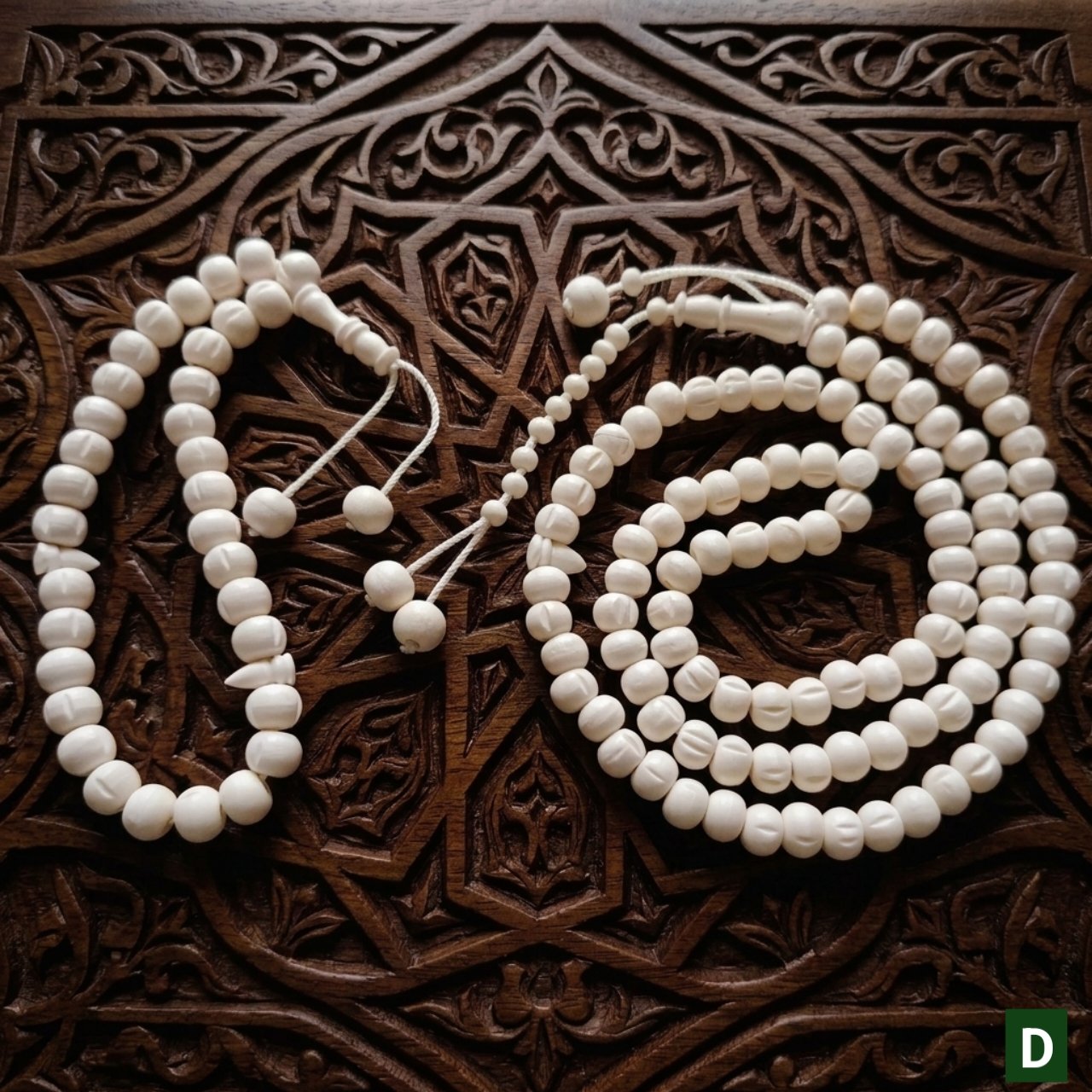 pack of 2 camel bone round shape tasbeeh 33+100