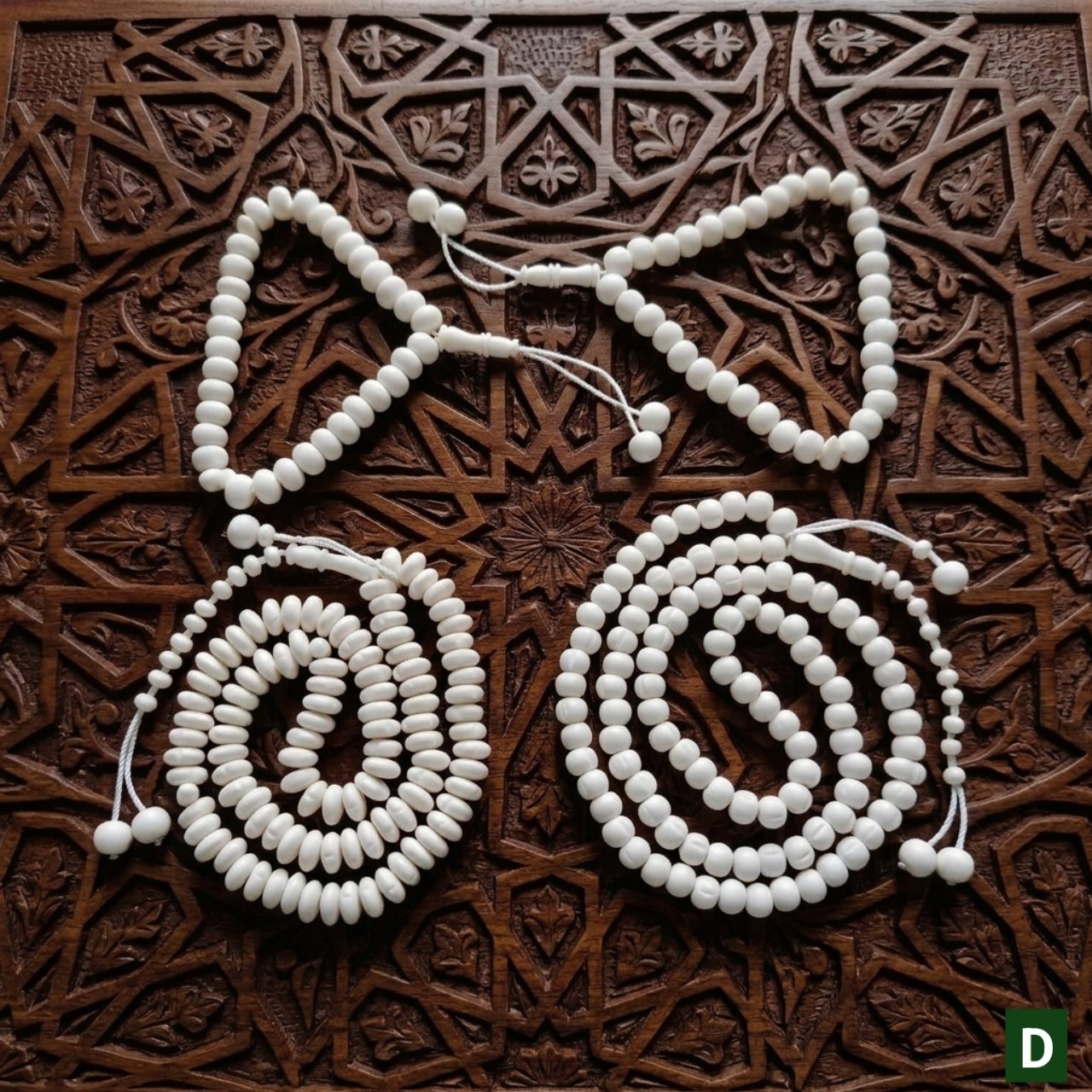 pack of 4 camel bone tasbeeh 33+33+100+100