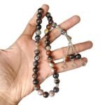 black sulemani aqeeq stone tasbeeh 33 beads 10mm szie