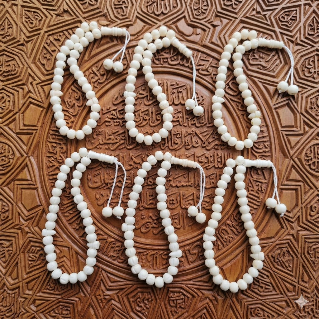 pack of 6 camel bone tasbeeh 33 beads