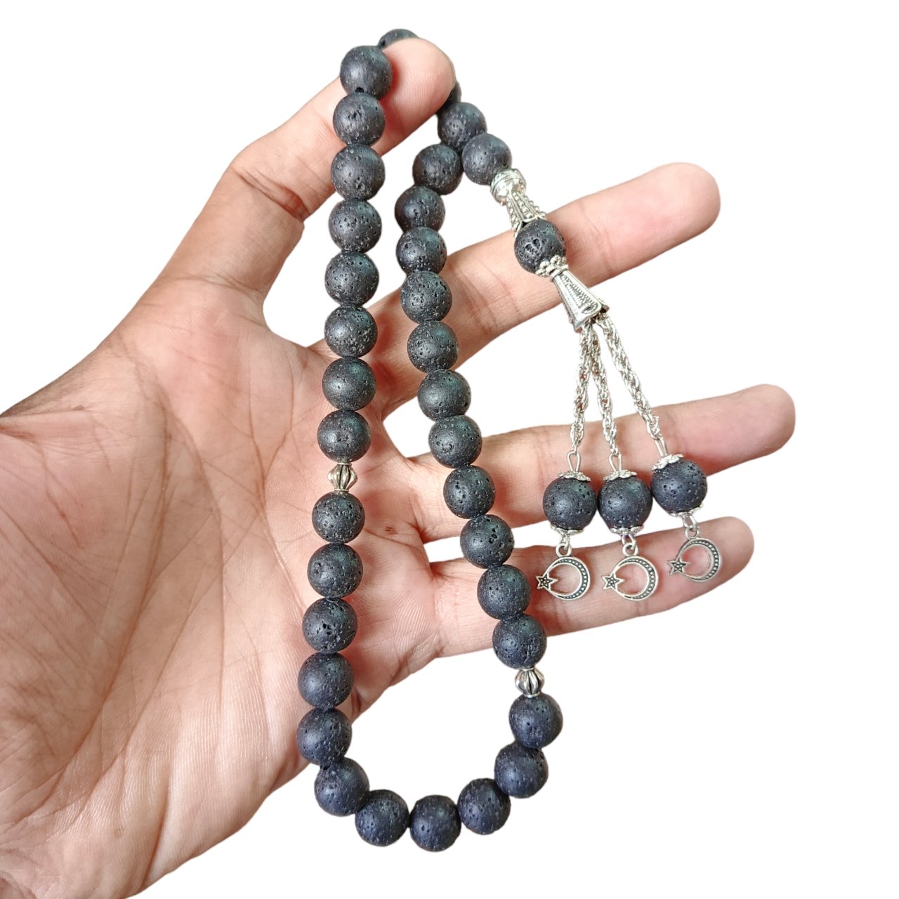 lawa black stone tasbeeh 33 beads 10mm size