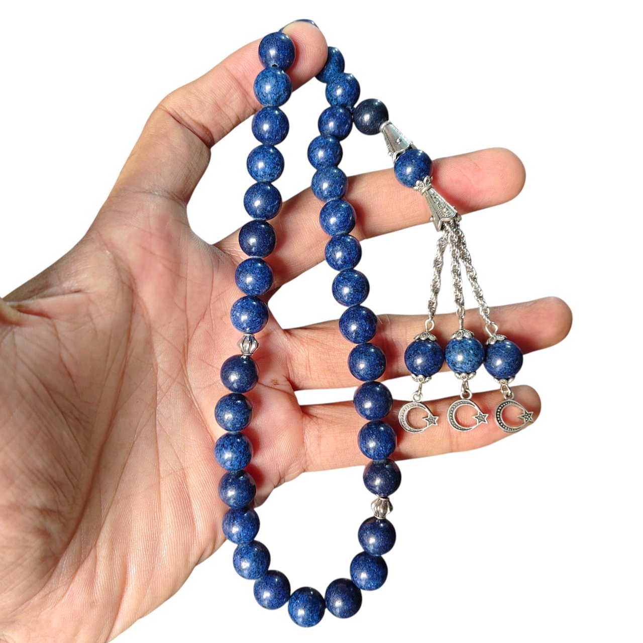 lapis lazuli ( lajward ) stone tasbeeh 33 beads 10mm size