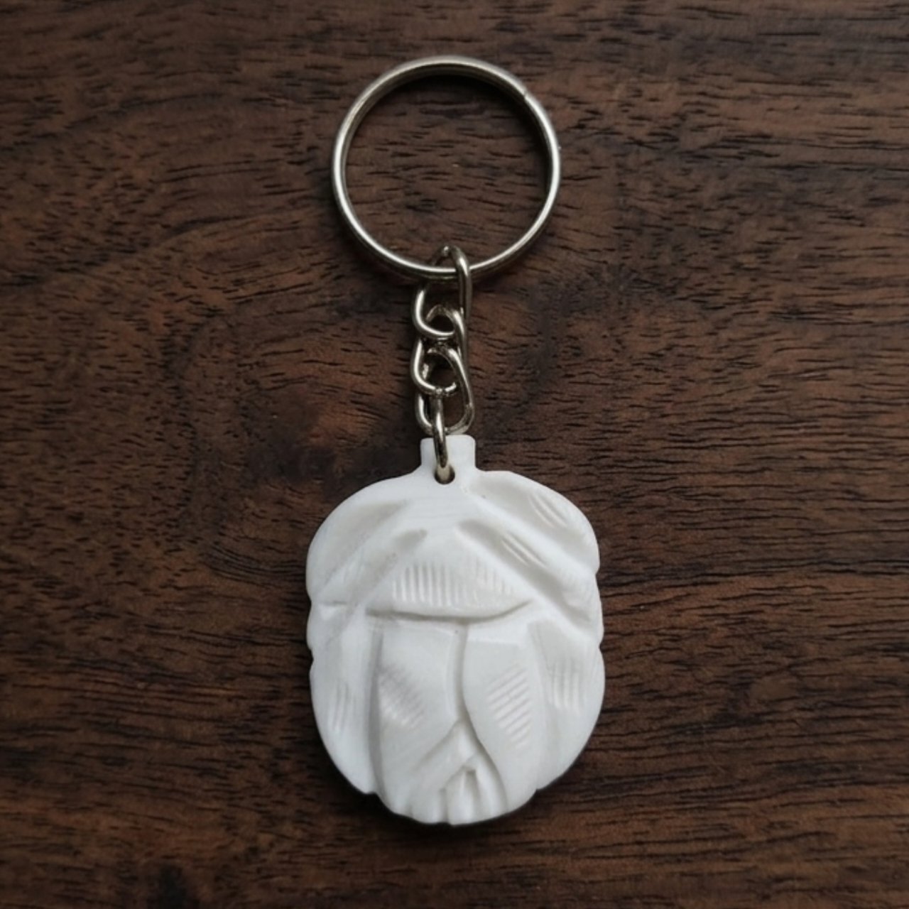 camel bone keyring flower design | camel bone keychain