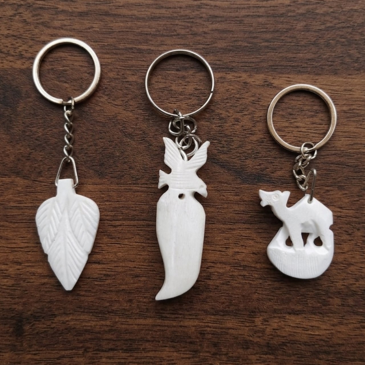 camel bone keyring 3 pieces | camel bone keychain