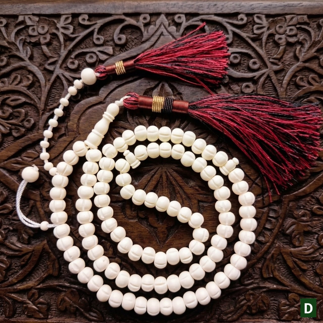premium quality camel bone tasbeeh 100 round beads with fancy wool