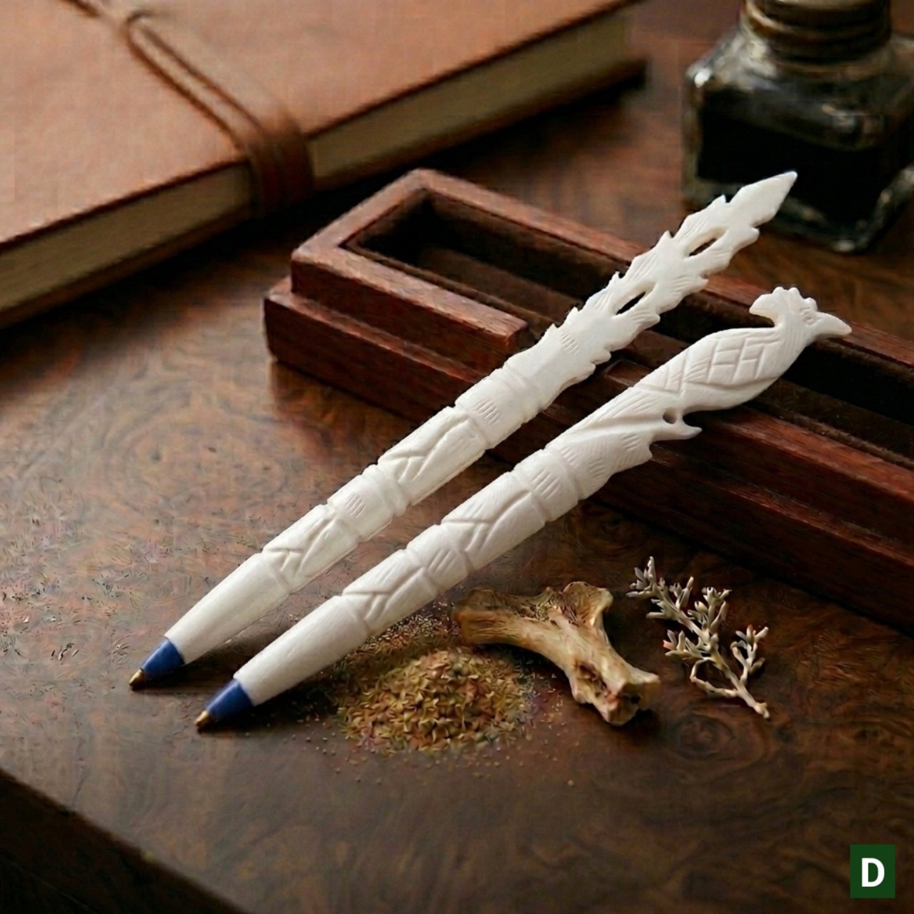 camel bone ball point pen 2 pieces deal