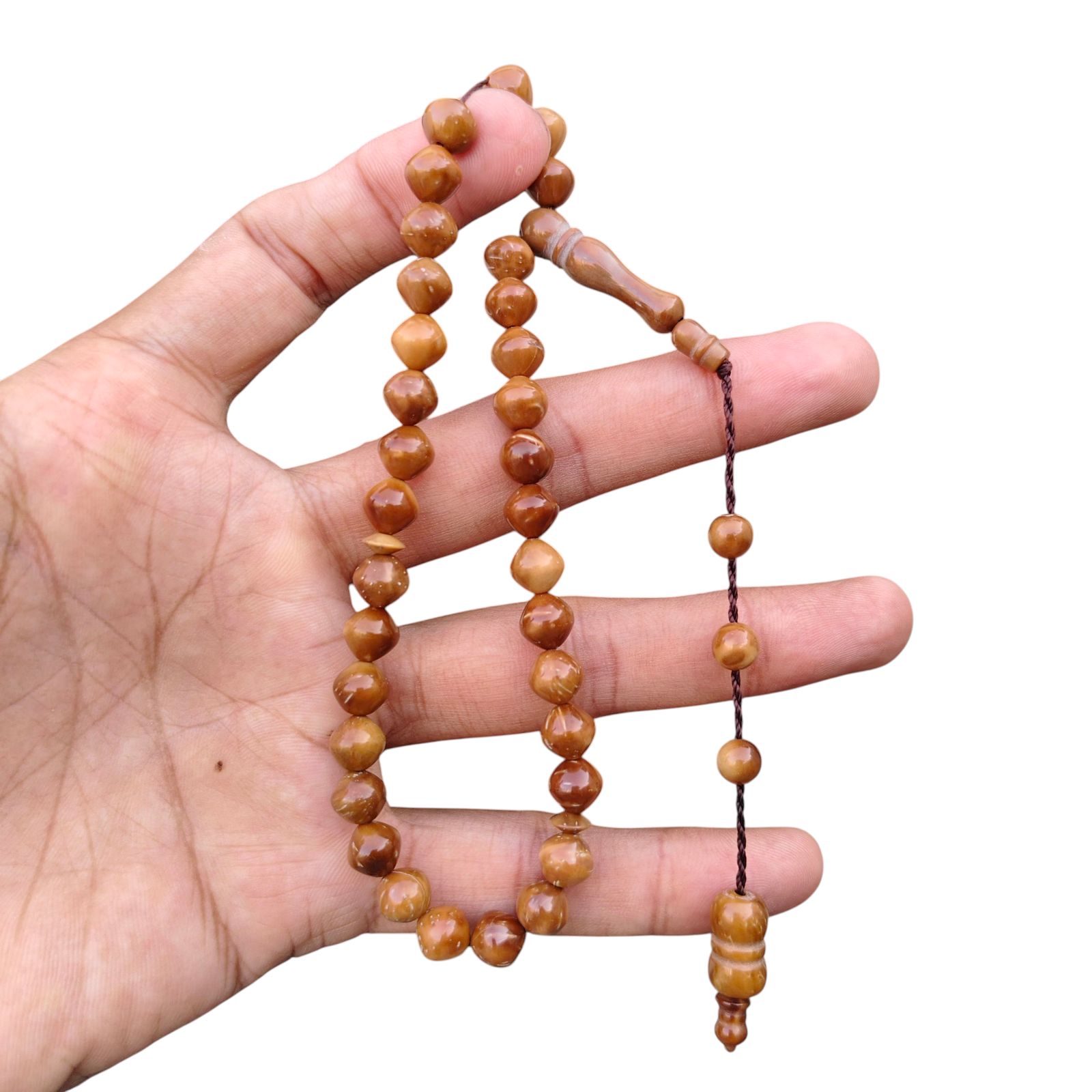 kokka egyptian wood tasbeeh diamond design 8mm size