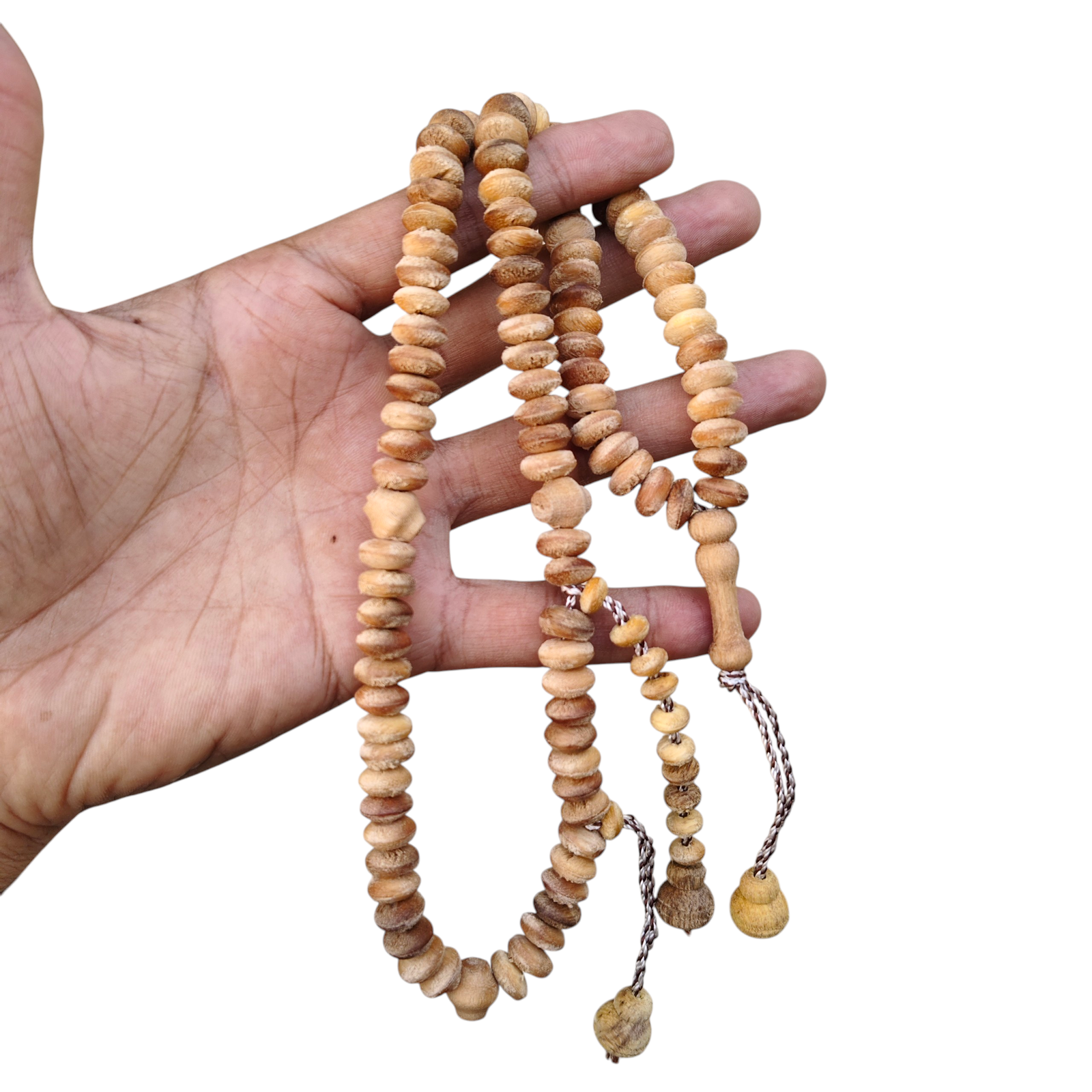 sandal wood tasbeeh 100 beads elliptical 10mm size