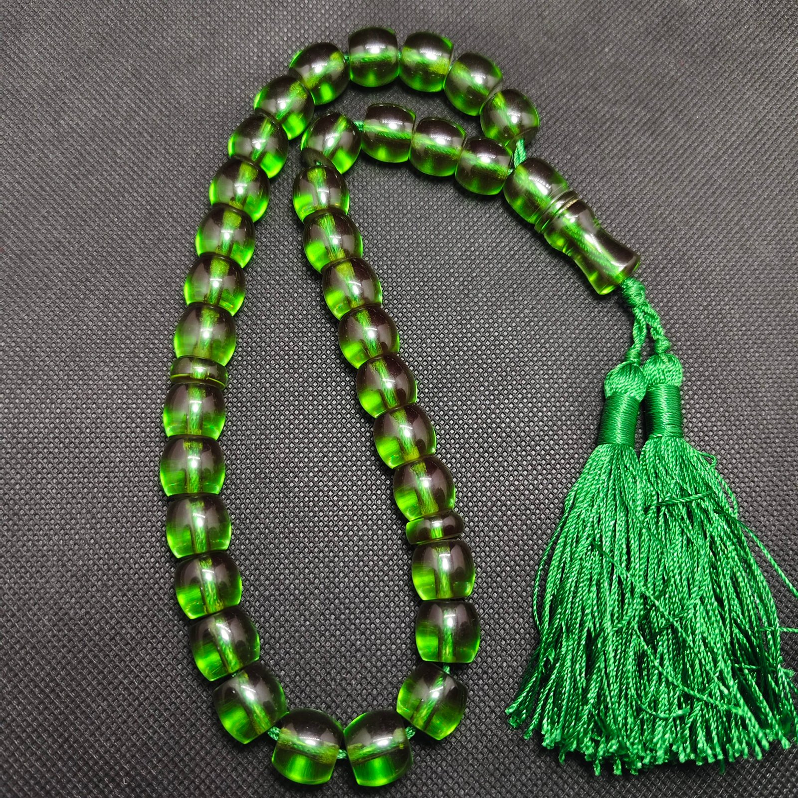sandlus green premium tasbeeh 33 beads 12.5mm